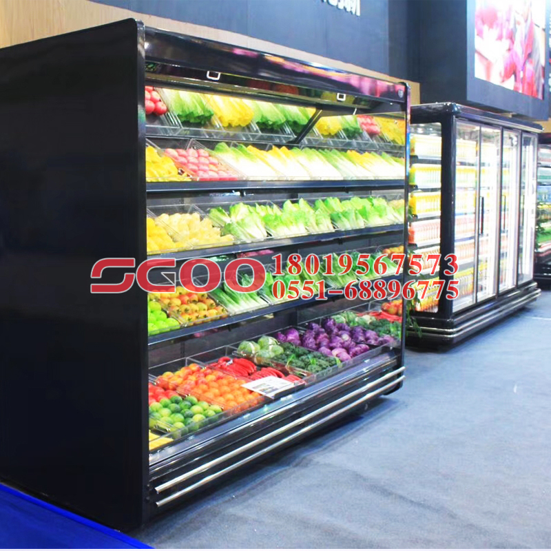 The structure and principle of refrigeration freezing supermarket refrigerated showcase