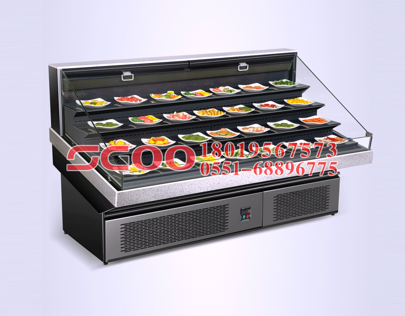 The quality of vertical two-door glass display supermarket refrigerated showcase