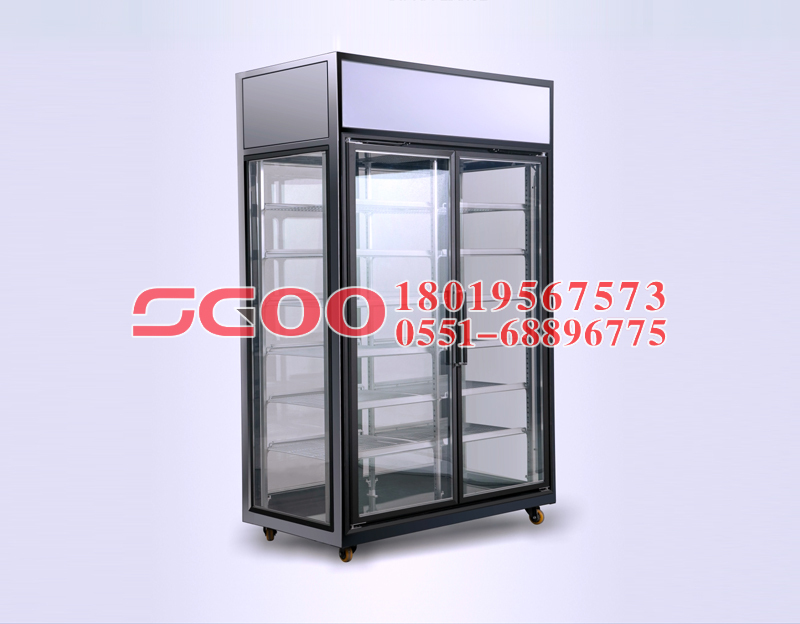 The graphic design of the supermarket refrigerated showcase building The graphic design of the supermarket refrigerated showcase building