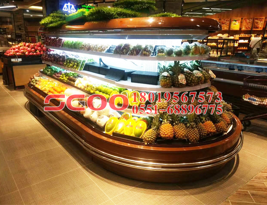 Supermarket refrigerated showcase refrigeration system air release operation method 