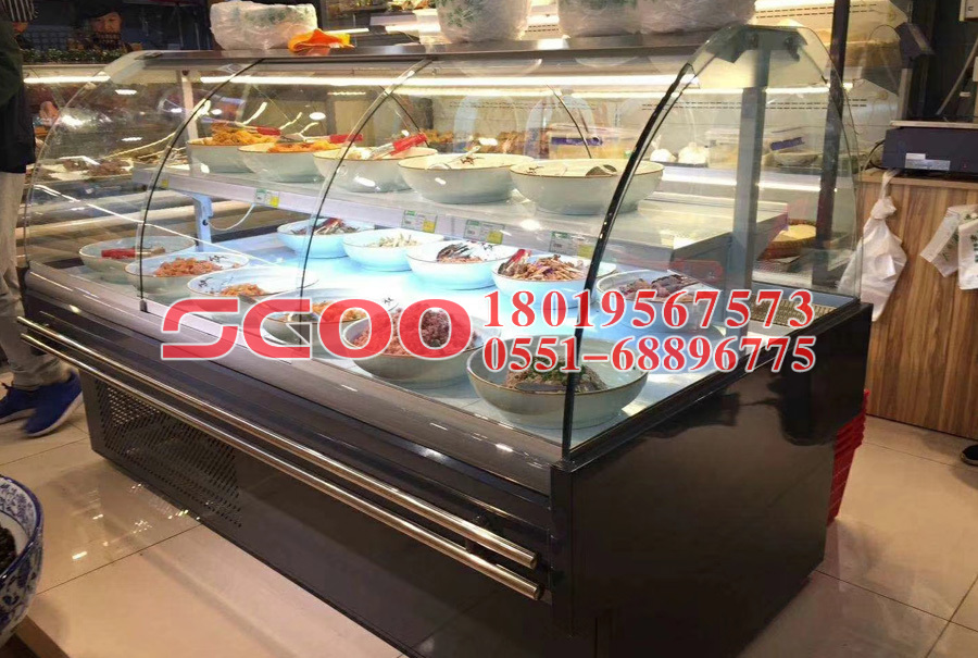 Supermarket refrigerated showcase Suitable temperature for fresh-keeping meat 
